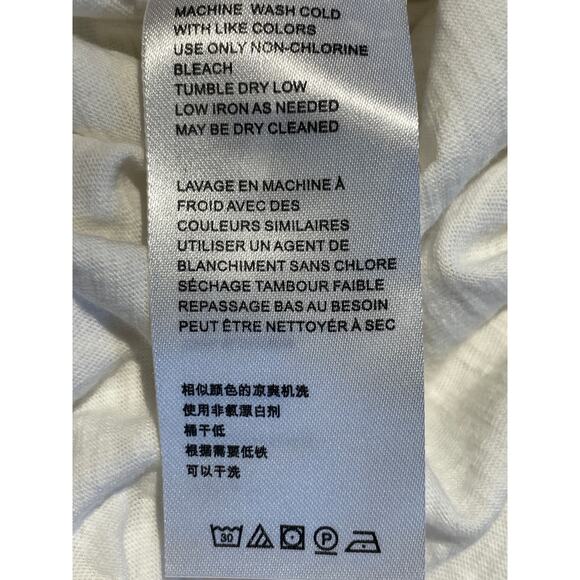 Free People Eyelet Tee Women’s Small Cream Summer Basic Casual Delicate - Picture 5 of 7